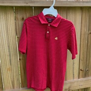 Brooks Brothers Kids Red Striped Polo Shirt